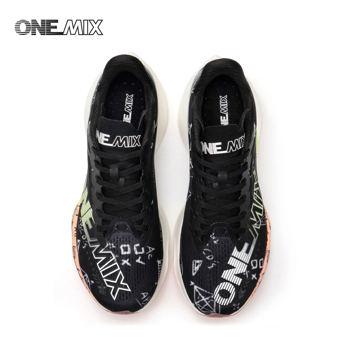 ONEMIX New Nylon Carbon Board Marathon Running Racing Shoes Shock-relief Professional Stable Support Ultra-light Rebound Sneaker