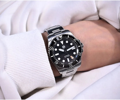 San Martin 2026 Men Diver Watch 38mm Wave Texture Dial Miyota 90S5 Automatic Mechanical Luxury Wristwatch Waterproof 200m SN0126