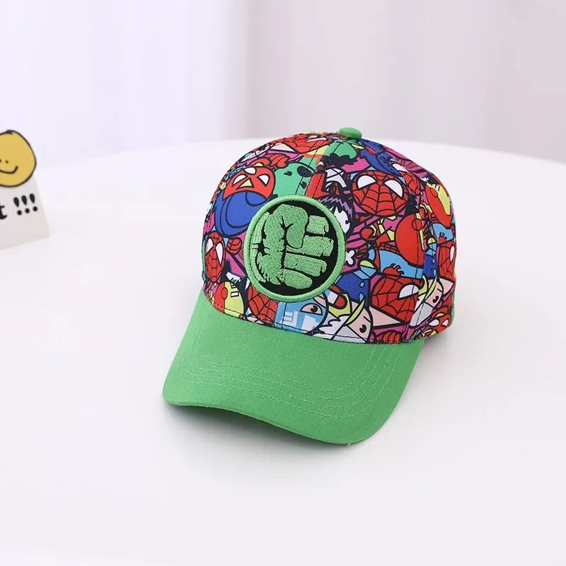 Anime Merchandise Spider-Man, Iron Man, Hulk, Captain America Cartoon Duckbill Hat Creative Fashion Baseball Cap Boys' Sun Hat