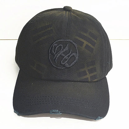 Kpop Embroidered Vintage Washed Baseball Cap Mens Womens Retro Distressed Cotton Dad Hat Streetwear Adjustable Snapback