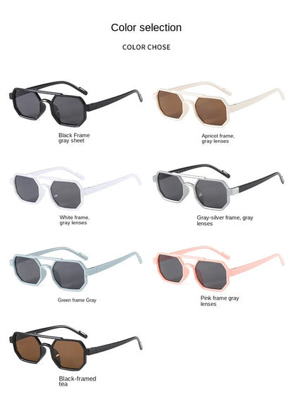 Children’s Sunglasses Vintage Double-beam Sun Glasses UV400 Outdoor Girl Boy Fashion Glasses Classic Square Kids Sunglasses
