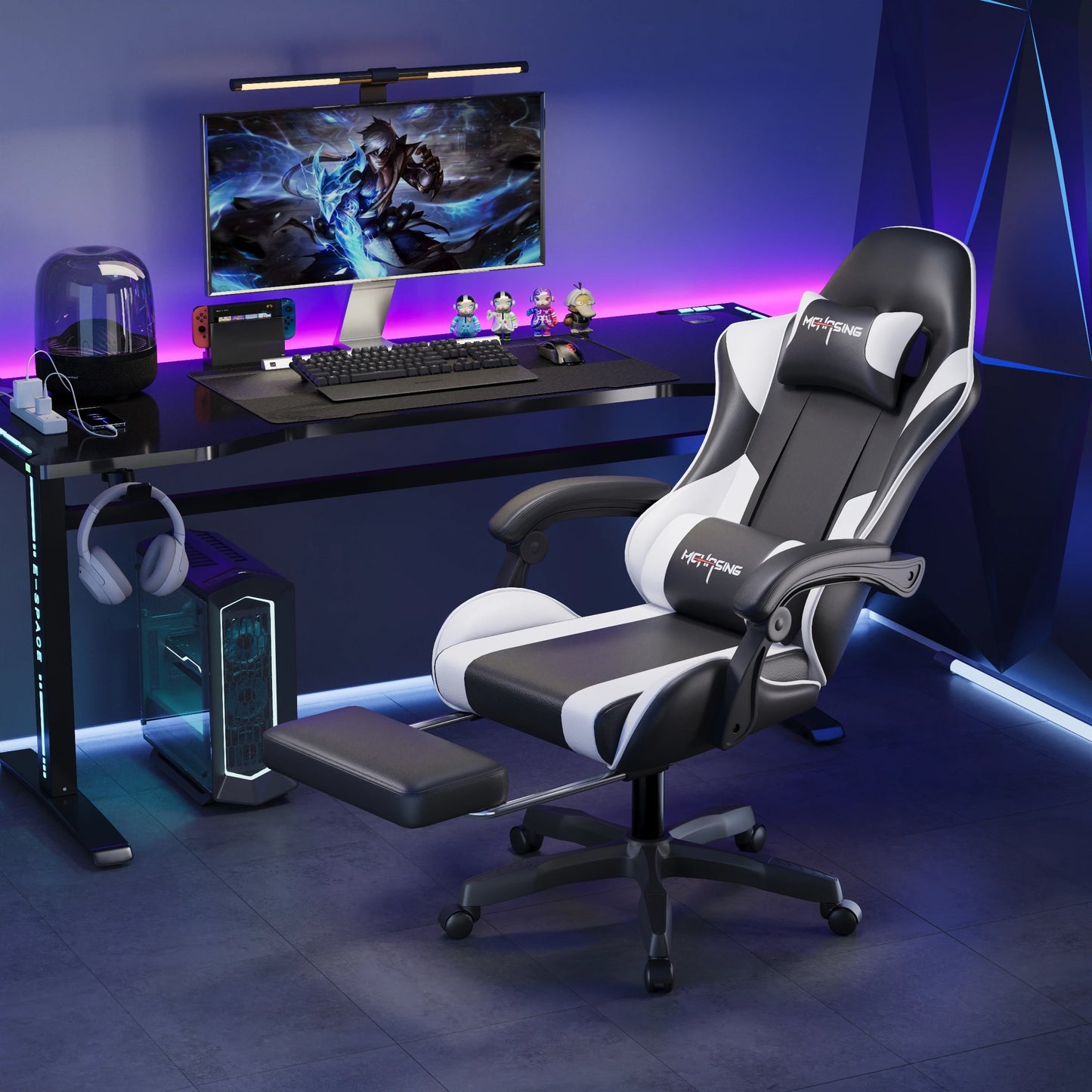 Ergonomic Modern Design Swivel Chair for Office and Home E-sport Gaming Chair With Wheels Revolving Style Computer Gaming Chair
