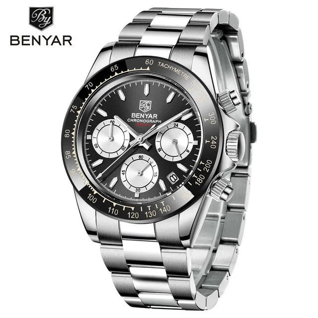 Relojes Hombre 2026 BENYAR New  Watches Men Luxury Brand Chronograph Male Sport Watches Waterproof Stainless Steel Quartz  Watch