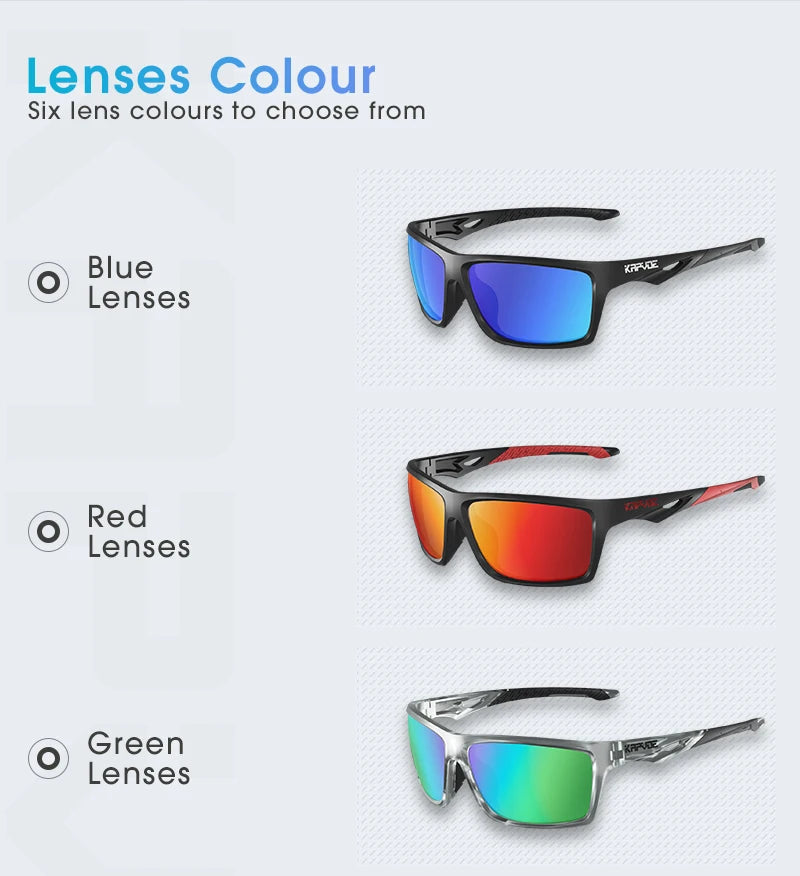 KAPVOE Polarized Hiking Fishing Glasses Beach Essentials Road Bike Cycling Sunglasses MTB Bicycle Outdoor Sports golf Eyewear