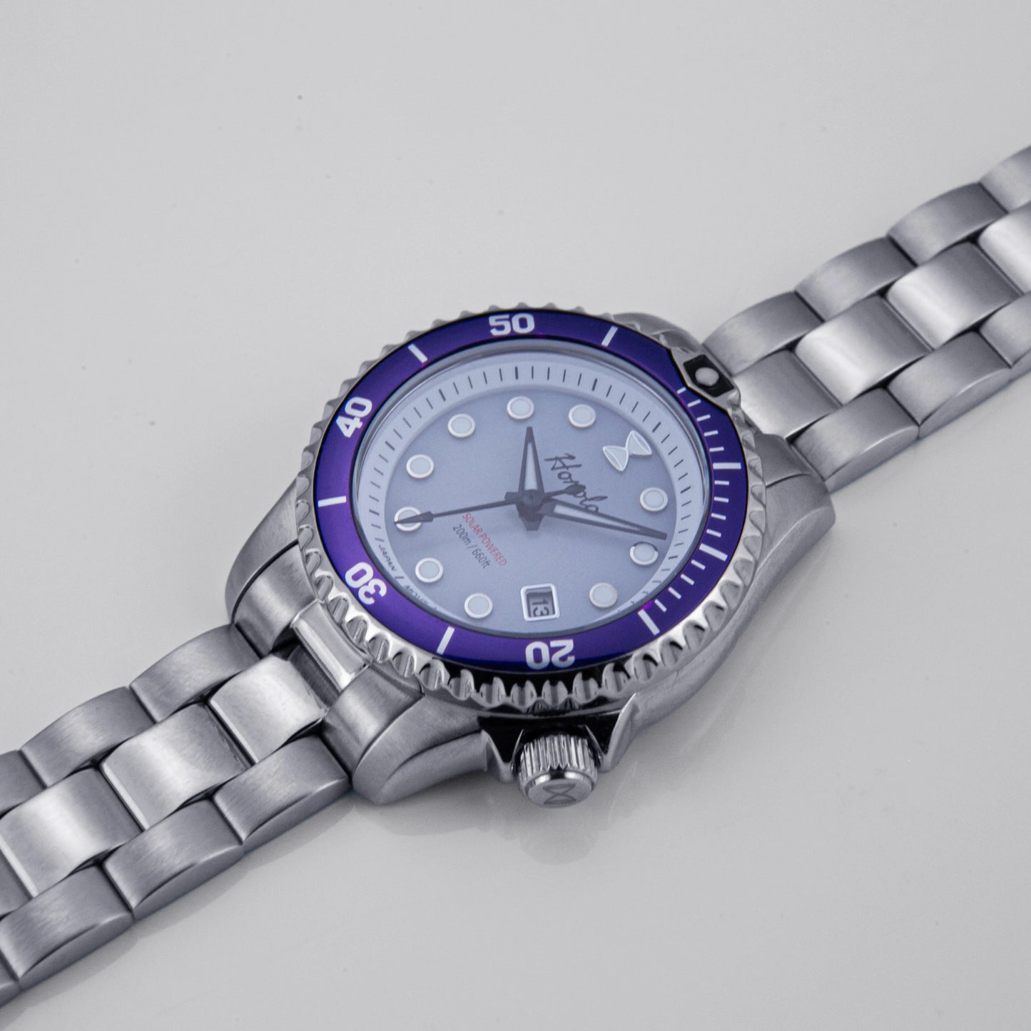 Horolo Women' Watches Japan Solar Movement 30mm Luminous Water Resistant Sapphire stainless steel Luxury Watch Gift For Wife