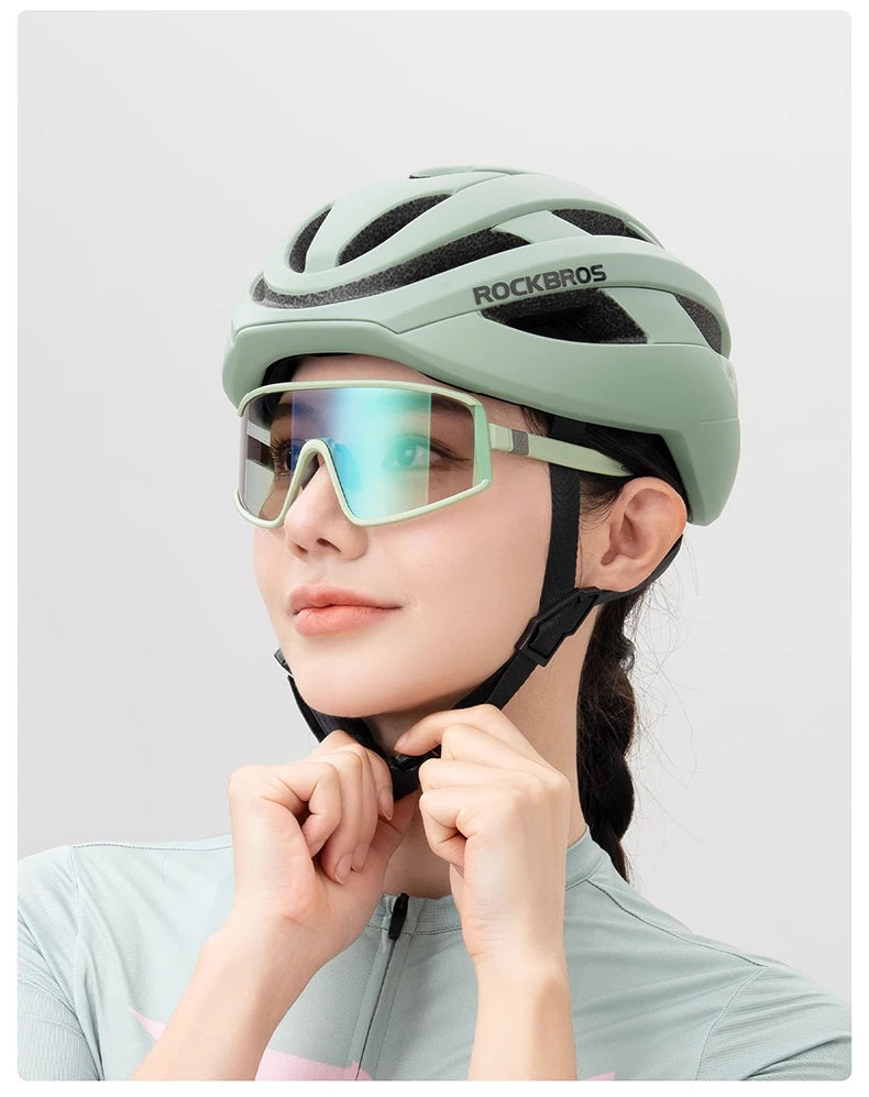 ROCKBROS Cycling Glasses Polarized Photochromic Anti-Fog Sunglasess Windproof Goggles Sport MTB Road Bike Shades