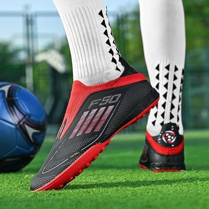 Nouvelles chaussures de football pour hommes, crampons de sport d'extérieur pour garçons et adultes, bottes de football d'entraînement respirantes, antidérapantes, à crampons longs, confortables