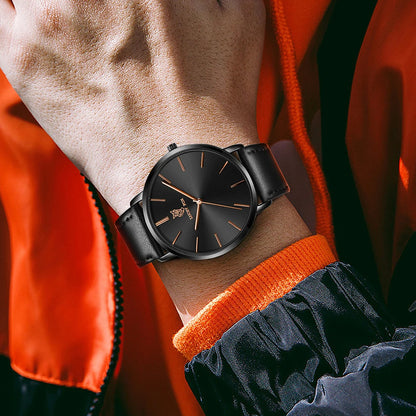 LUCKY FOX Classic Luxury Men Watch Simple Casual Men and Women Round Large Dial Quartz Watch Clock Gifts Men Reloj