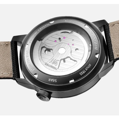 Shanghai Watch Sky Dome Men's Automatic Watches 42mm Center Flywheel Mechanical Wristwatch 5Bar Waterproof Watches Reloje S2101