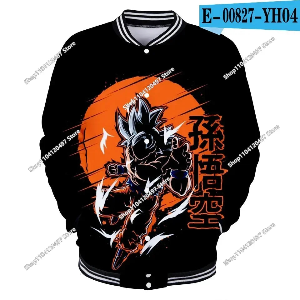 Dragon Ball Goku Kid Men Zipper Hoodie Cartoon Japan Style Anime Women Sweatshirt 2025 New Fashion Children Jackets Coat