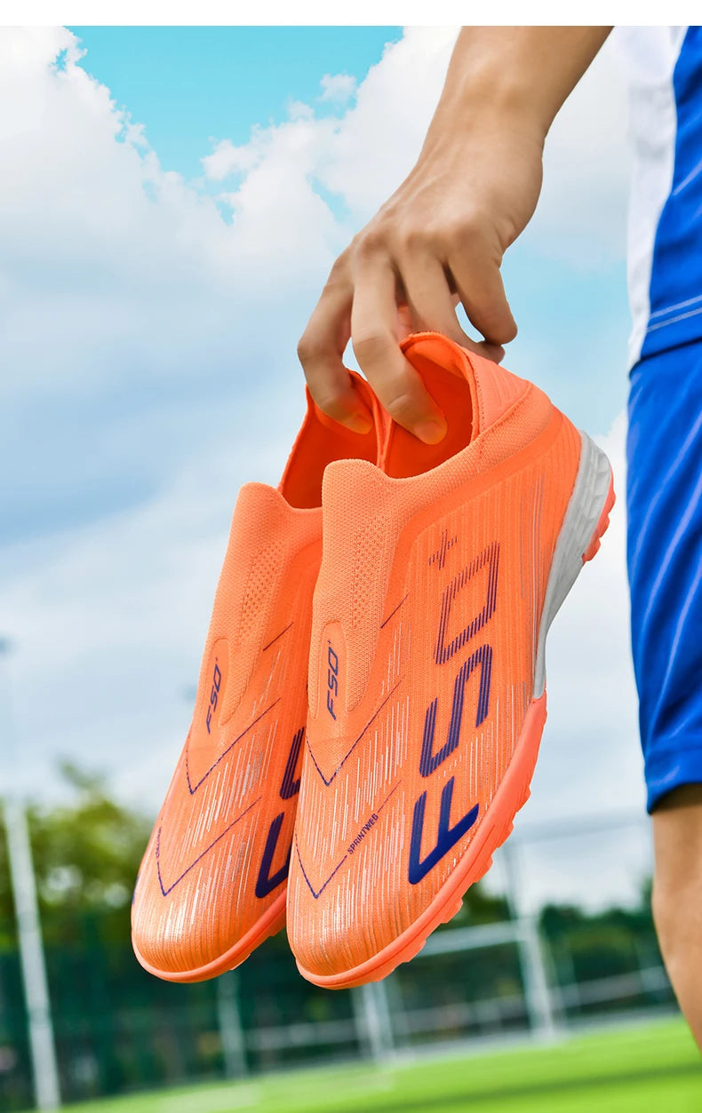 New Men's Football Boots Turf Soccer Shoes Sport Ultralight Comfortable Cleats Futsal Non-Slip FG Grass Indoor Adult Non-Slip