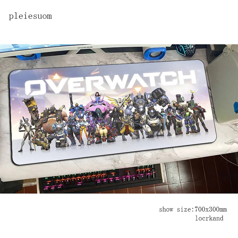 Mousepad gaming Overwatch με εκτύπωση HD 900x400x3mm, επιφάνεια για ποντίκι gamer για γραφείο υπολογιστή, οικονομικό mousemat για notebook και PC