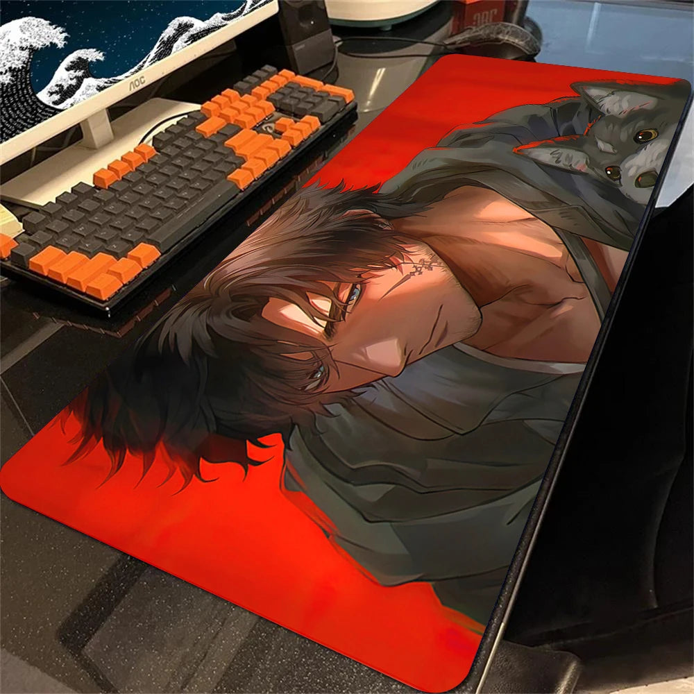 Mousepad Final Fantasy Mouse Pad Gamer Office Accessories for Big Desk Mat Gaming Keyboard Mats Xxl Large Mause Carpet 900x400mm