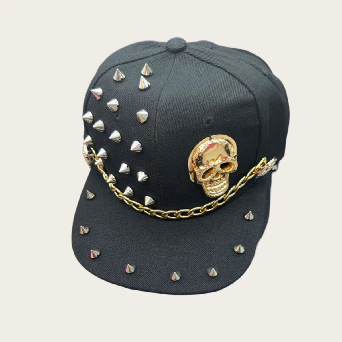 1pc Hip Hop Y2K Style Street Baseball Cap,Personalized Fashion Rivet Duck Tongue Driver Caps Street Dance Flat Edge Skull Caps