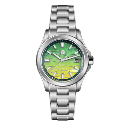 San Martin Official 39mm Guilloche MOP Dial Gada Watch Miyota 9015 Luxury Men's Automatic Mechanical Watches 10 ATM reloj SN0150