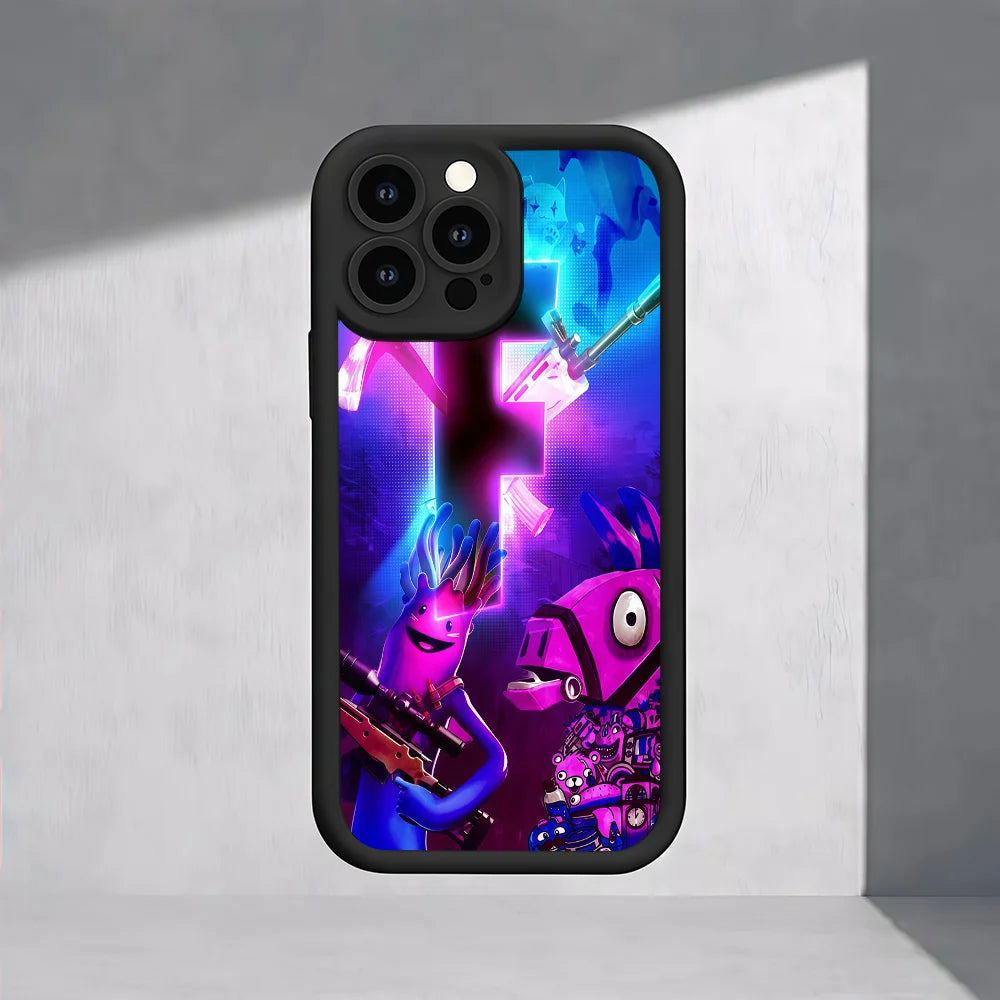 F-Fortnite Game Phone Case for iPhone 17e 17 16e 16 15 14 13 12 11 Air Pro Max Mini XR XS X 7 8 6 6s Plus Soft TPU Back Cover