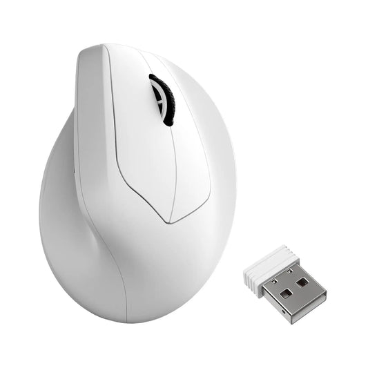 Keychron M5 безжична ергономична мишка, оптична, 8K Polling Rate, 2.4GHz и Bluetooth, Type-C, 3950 сензор