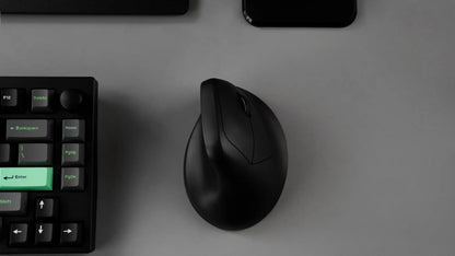 Keychron M5 trådløs ergonomisk optisk mus, 8K polling rate, 2.4GHz og Bluetooth, Type-C, 3950-sensor