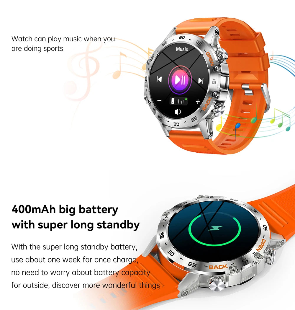MEVADEN Steel 1.39 inch Men Luxury Smart Watch Bluetooth Call Sport Fitness Tracker Health Monitor Smartwatch for Male MD52