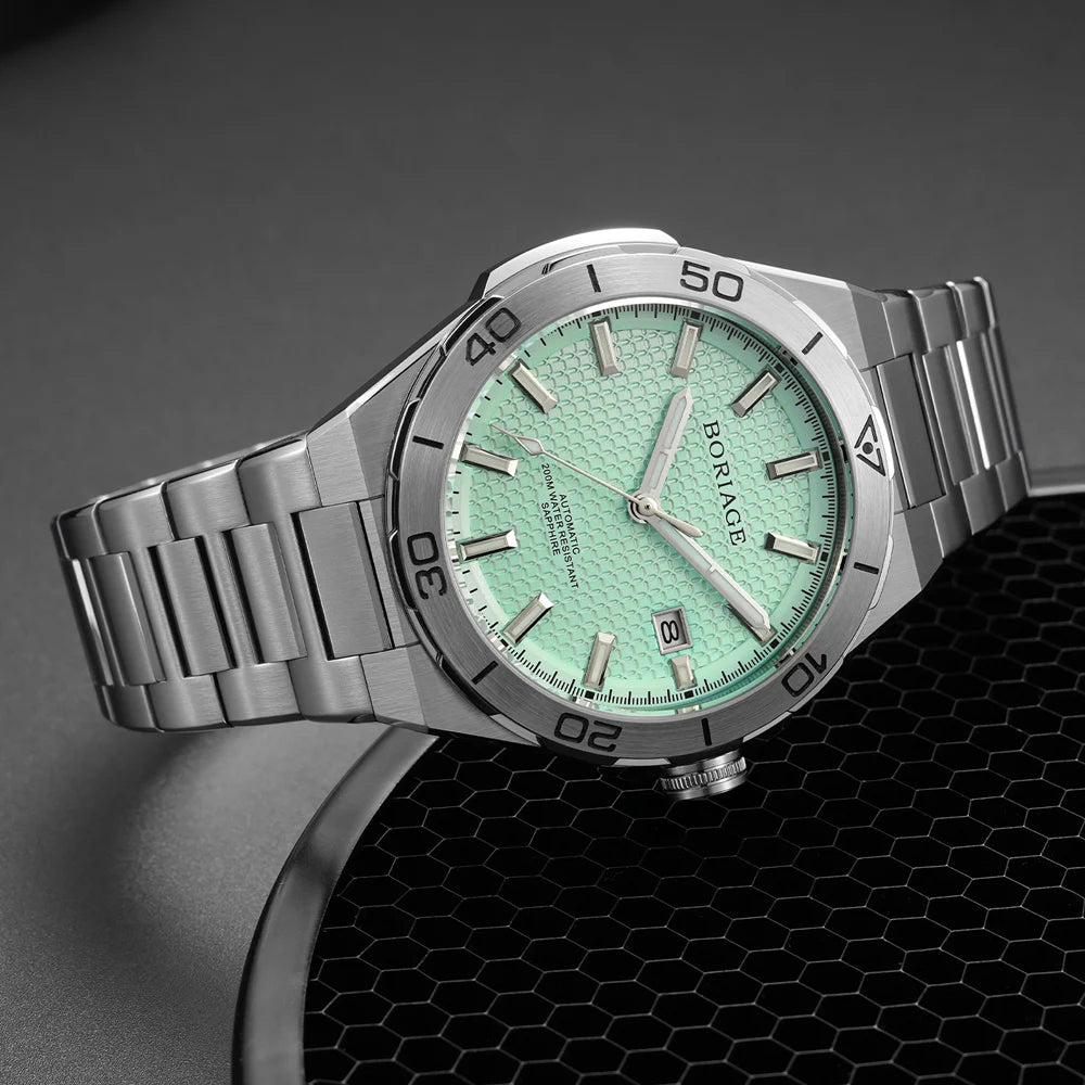 BORIAGE Fully automatic mechanical men's watch BGW9 luminous watch MIYOTA9015 movement 316 stainless steel 200m Water Resistance