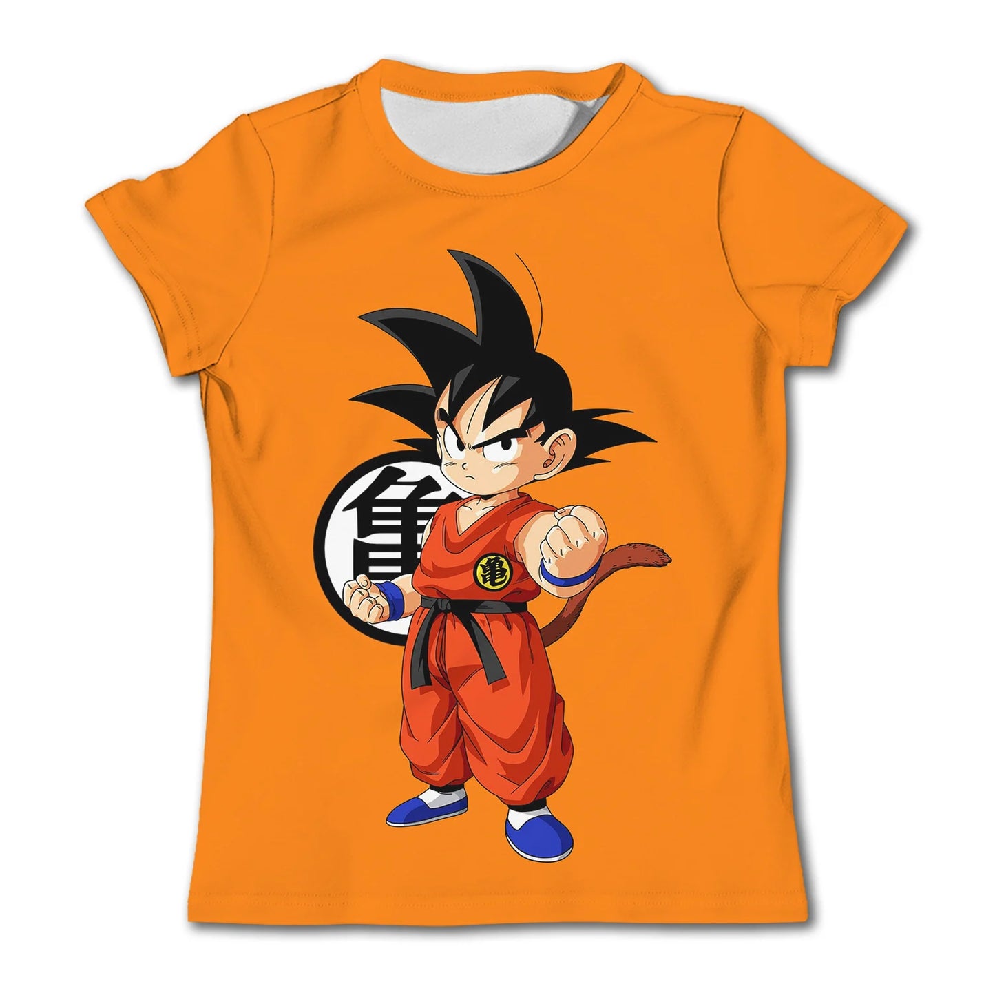 T-shirt Dragon Ball para Criança, Top Tee Anime Figures Son Goku Super Saiyan, T-shirt para Rapaz, Roupa Infantil de Verão de Manga Curta