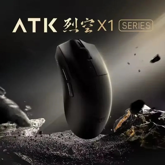 Безжична Bluetooth мишка ATK X1 Series Paw3950/Ultra 8k, лека 49g, трирежимна FPS геймърска мишка, персонализиран подарък