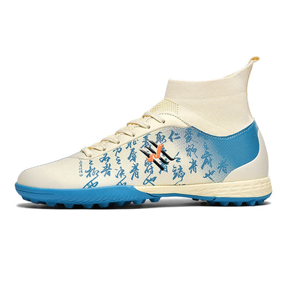 Nouvelles bottes de Football hommes chaussures de Football crampons chaussure de Football professionnelle hauts pointes antidérapantes pour grands garçons large baskets d'entraînement