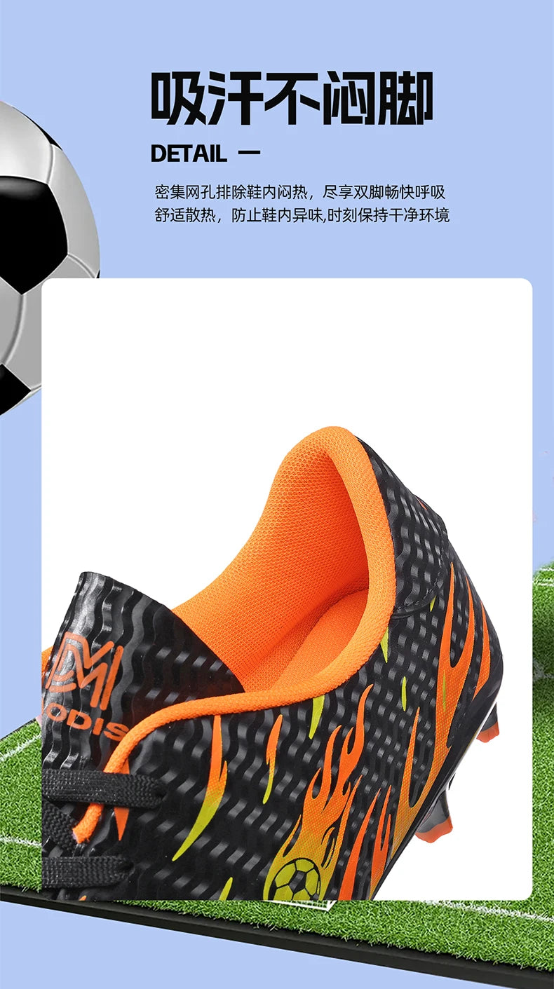 Professional Children's Football Shoes Outdoor Soccer Shoes Kids Futsal Sneakers Lightweight Non-slip Child Soccer Cleats Boys