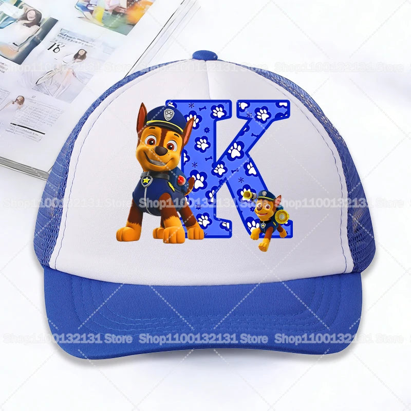 PAW Patrol Mesh Baseball Caps Cartoon Chase Letter Adult Kids Sports Hats Anime Summer Outdoor Sunshade Peaked Cap Boy Girl Gift