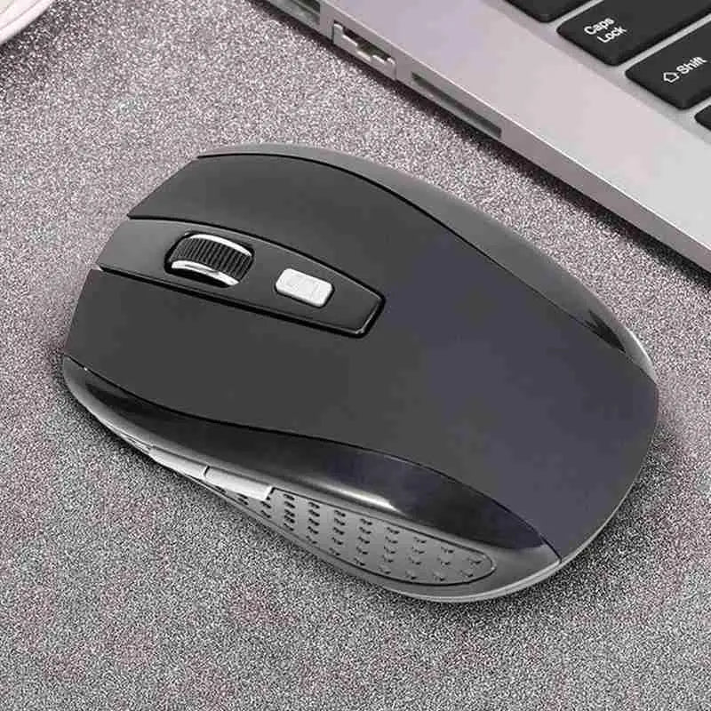 2.4GHz trådlös optisk mus med USB-mottagare för gamers, 6 knappar, för dator, PC och laptop, tillbehör