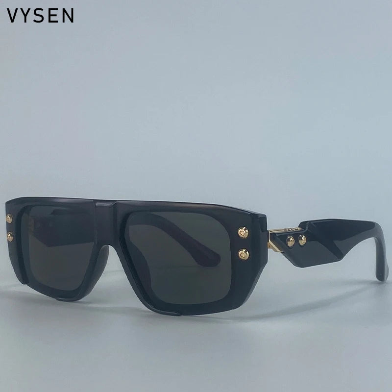 Polarized Steampunk Square Sunglasses Men 2026 Luxury Brand Punk Big Frame Driving Sun Glasses Fashion Eyewear For Male Shades