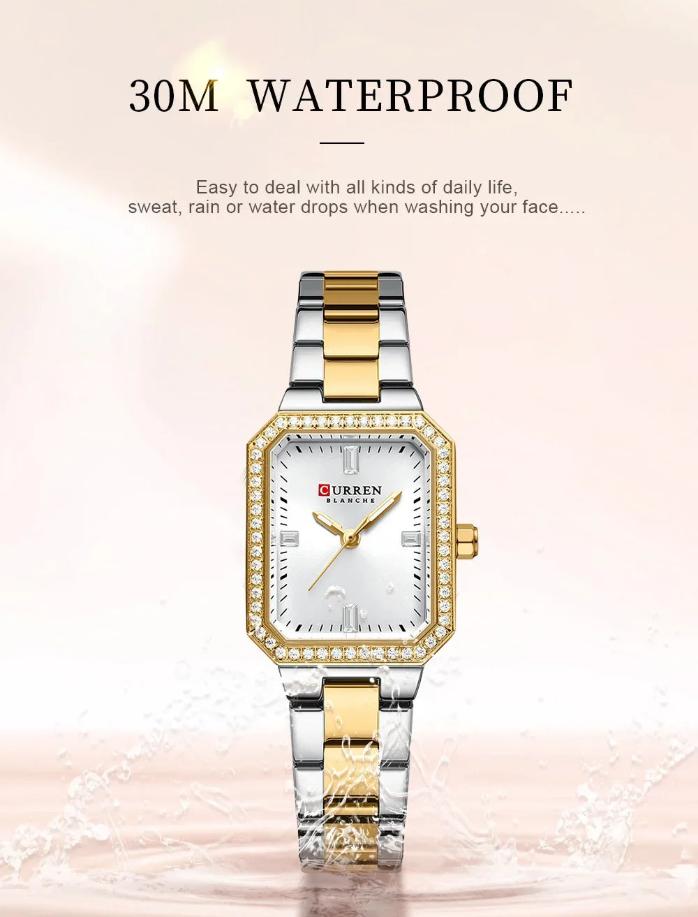 CURREN Elegant Quartz Ladies Wristwatch Top Brand Original Watch For Women Luxury Waterproof Luminous Watches