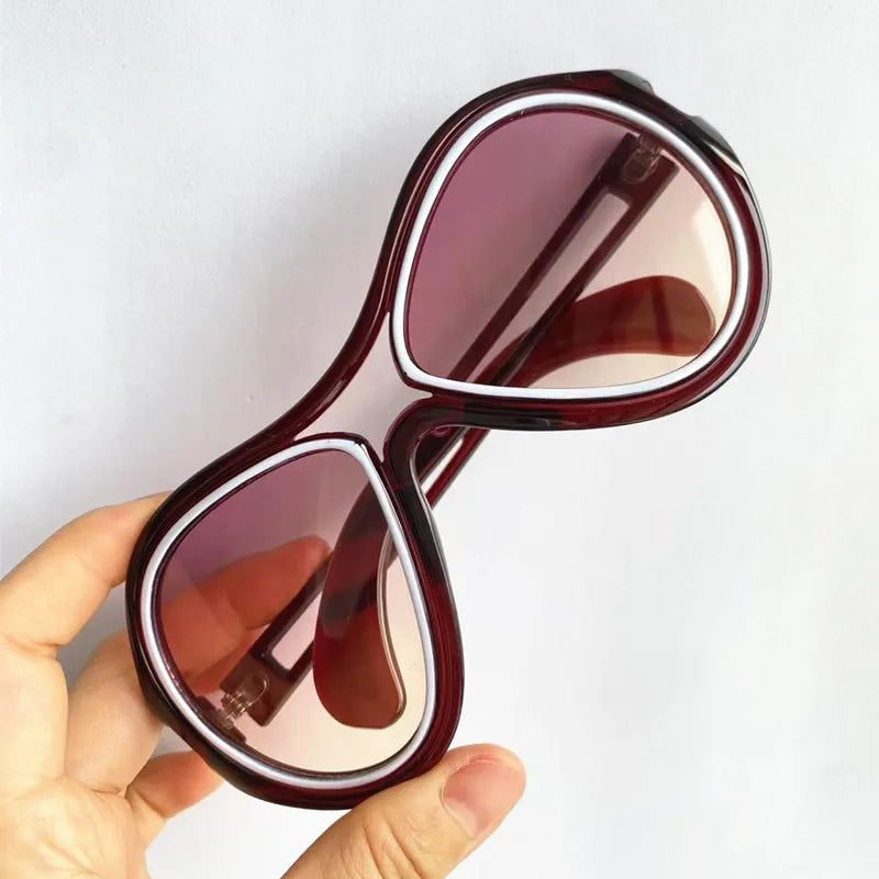 NEW Sunglasses Unisex Sun Glasses Anti-UV Spectacles Oversize Frame Eyeglasses Personality Ornamental Simplity Google