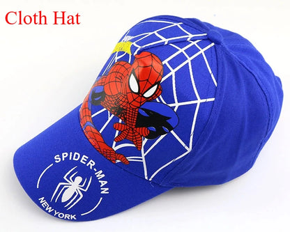 Marvel Anime Figure Spider-Man Cartoon Baseball Cap Cotton Polyester Peaked Cap Boy Girl Headwear Accessories Kids Birthday Gift