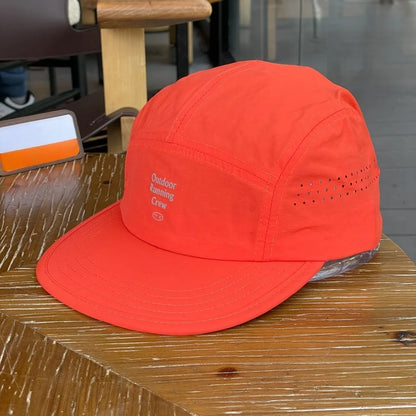 Color Block 5 Panel Baseball Cap - Embroidered Letter Quick Dry Mesh Breathable Sports Cap, Fashion Casual Lightweight Wear Hat