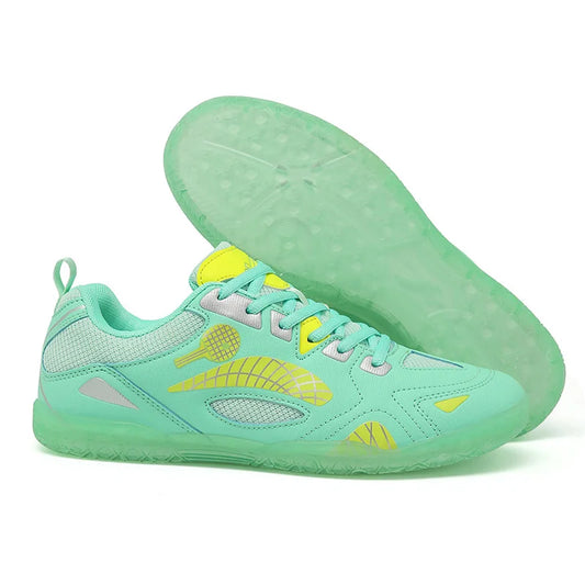 TaoBo Green Color Size 36-46 Men's Table Tennis Shoes, High-Quality Badminton Sports Shoes, Training Volleyball Sneakers