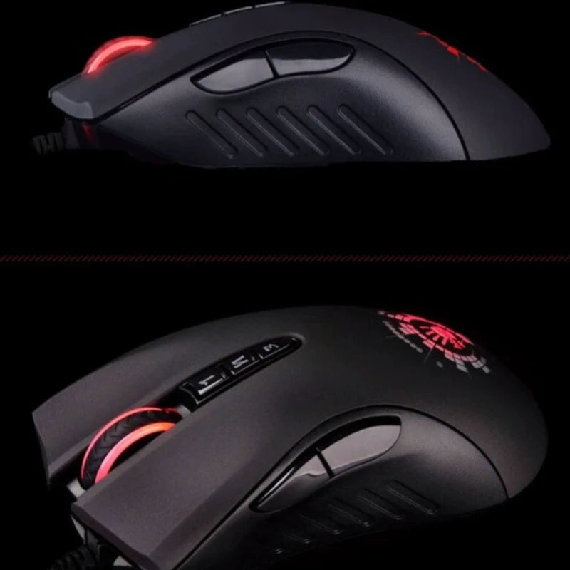 Drátová myš A4Tech Bloody A91 s okamžitým makrem na jedno kliknutí, makro jednotkou Io1.1, optickým enginem a 8 programovatelnými makry pro gaming