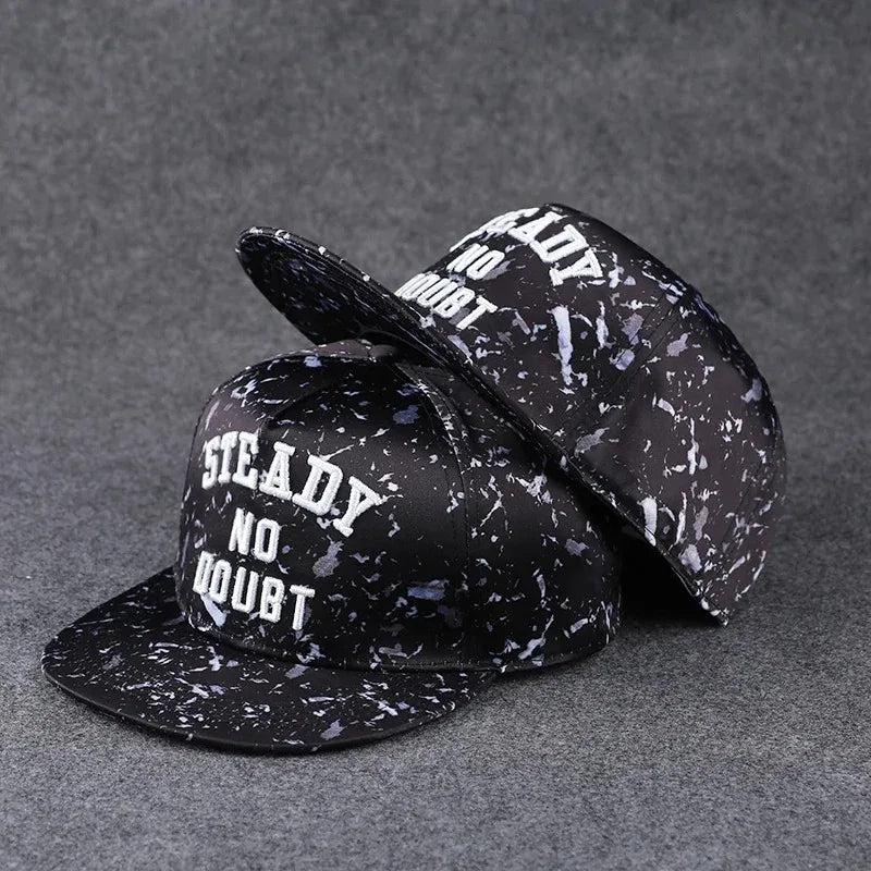 Men's Letter Embroidery All-match Flat Brim Baseball Cap Ladies Summer Hip Hop Hats Outdoor Shade Adjustable Casual Peaked Caps
