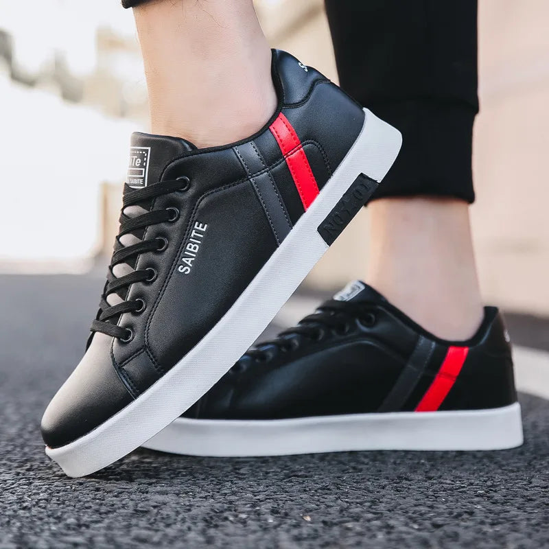 Men's Casual Skateboarding Shoes White Shoes Outdoors Leisure Sneakers Breathable Walking Shoes Flat Shoes Chaussure Homme 39-48