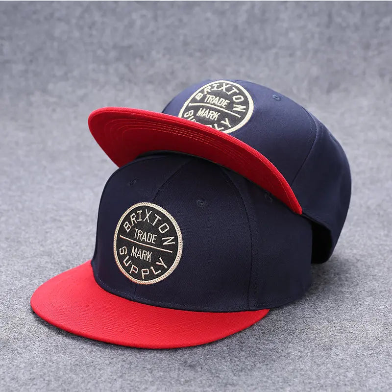 Men's Letter Embroidery All-match Flat Brim Baseball Cap Ladies Summer Hip Hop Hats Outdoor Shade Adjustable Casual Peaked Caps