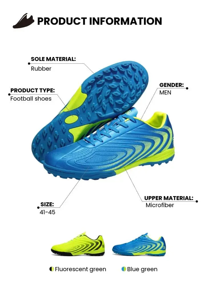 Baasploa Herren-Fußballschuhe – bequeme, leichte Trainingsschuhe für Kunstrasen – professionelle, weiche Herren-Sneaker mit rutschfester Sohle