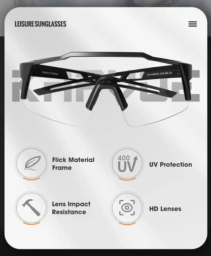 Kapvoe Photochromic Cycling Sunglasses Men Glasses Fashion Mountain Bicycle Outdoor Road Riding Goggles Eyewear Sports MTB Bike