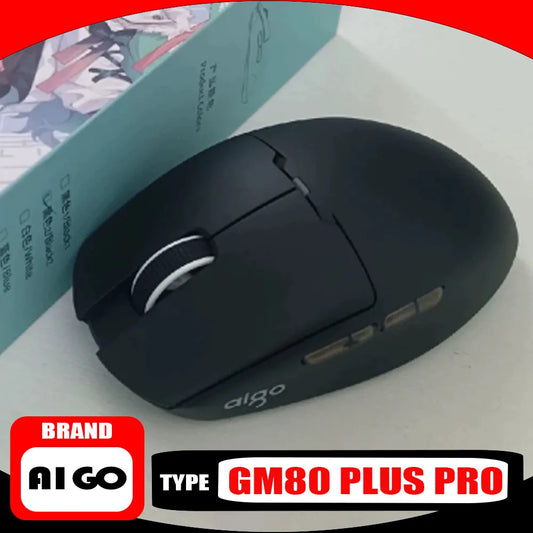 Безжична мишка Aigo GM80 PLUS PRO Bluetooth PAW3311/PAW3395, лека 1000HZ жична трирежимна гейминг e-sports мишка, подарък