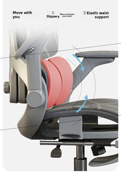 Air Titan kontor- og gamingstol i fuld mesh med ergonomisk lændestøtte i tre zoner til computer- og skrivebordsbrug for studerende, med ventilerende design
