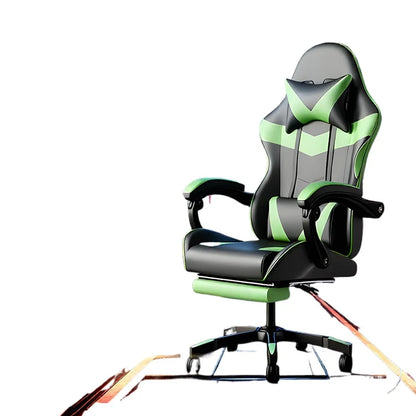 Chaise de jeu ergonomique avec dossier inclinable réglable en hauteur pour bureau, streaming et massage sur PC