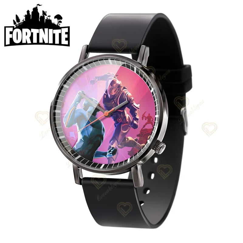 Wrist Watch F-Fortnited Cook Watch Trend Fashion Creative Quartz Student Watches Battle Game Figure Model Kids Birthday Gift