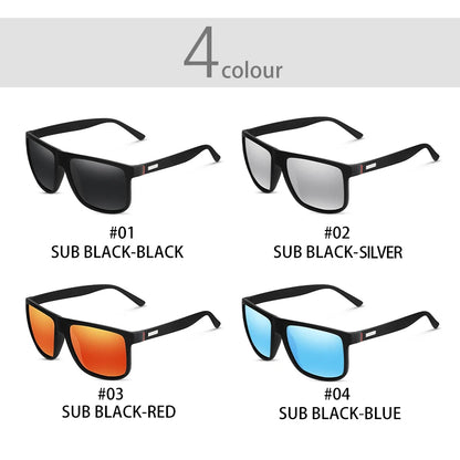 Luxury Square Polarized Cycling Sunglasses UV400 Male Vintage Eyewear Men Women Fashion Travel Driving Fishing Windproof Glasses