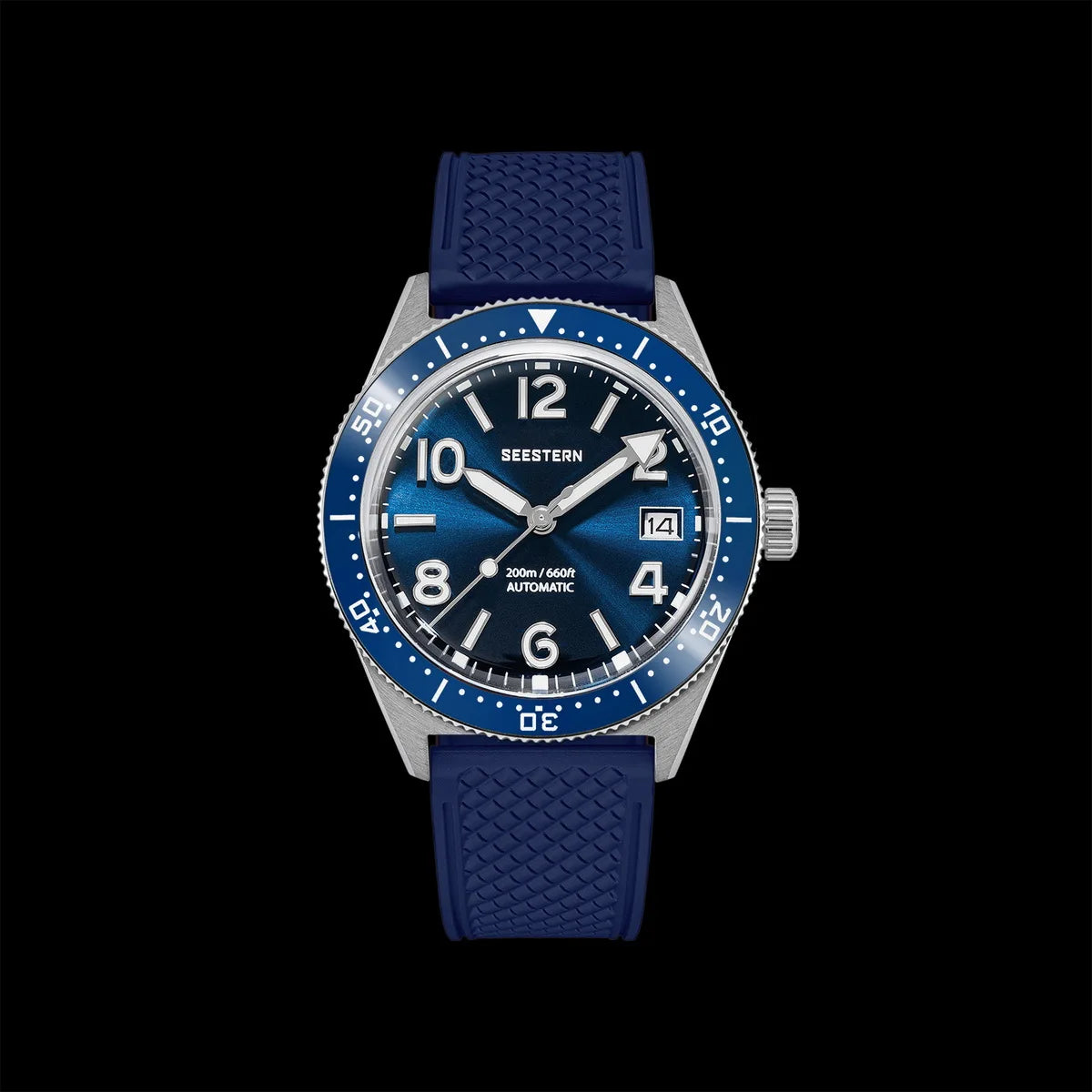 SEESTERN Diver Men's Watch Automatic Mechanical Wristwatches NH35 Movement Ceramic Bezel 20Bar Waterproof Sapphire Luminous S434-2