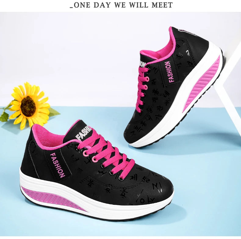 Damen-Sneaker, modische vulkanisierte Damenschuhe, flache Damenschuhe zum Wandern, Plateauschuhe, Übergrößen, Zapatillas Mujer