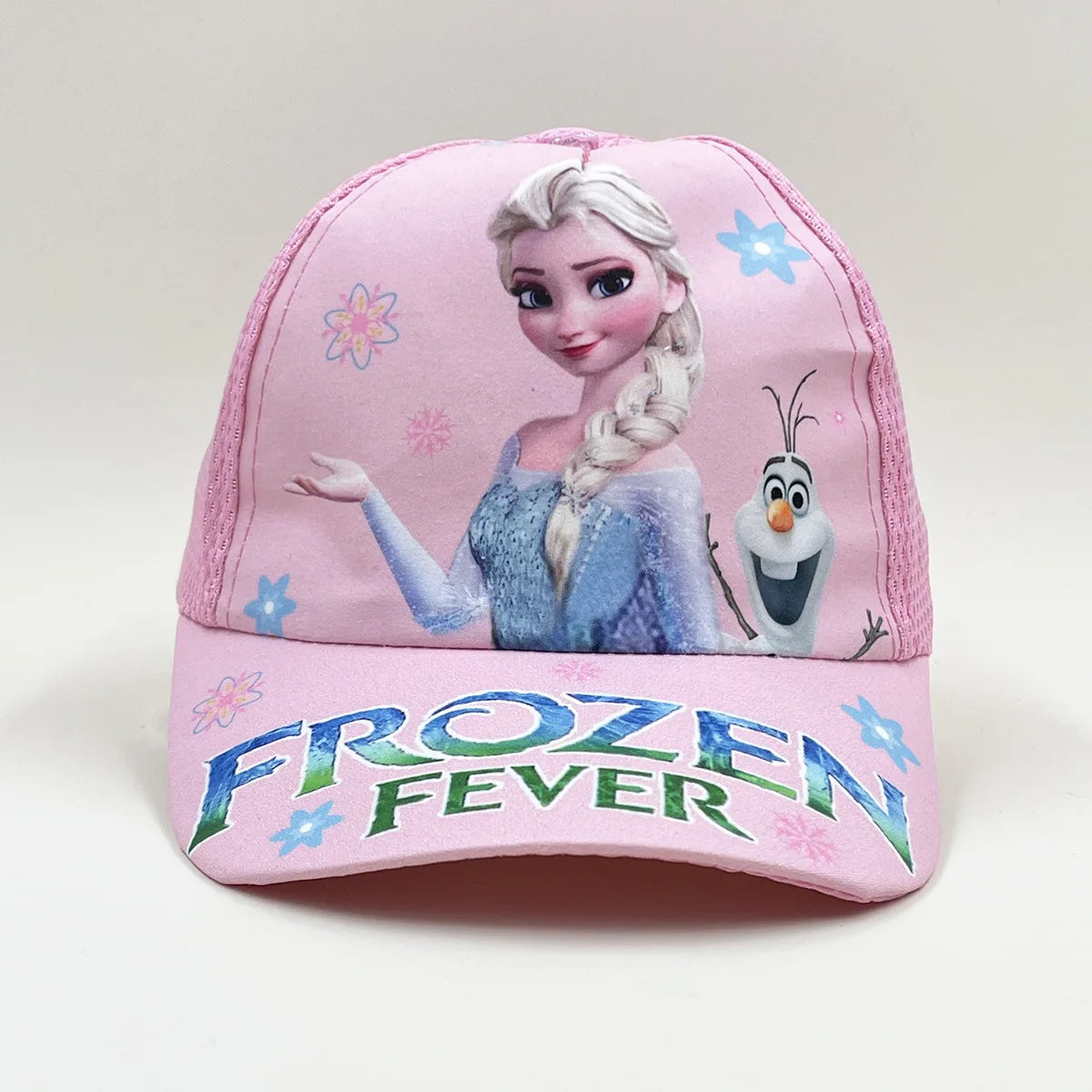 Disney Princess Elsa Anna Sofia Frozen Anime Figure Baseball Cap Terylene Peaked Cap Hat Cartoon Girl Kid's Headwear Gifts